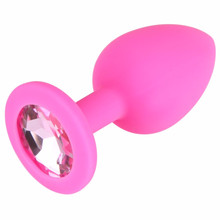 Silicone Sex Anal Toys Jewelled Butt Plug for Male&Female